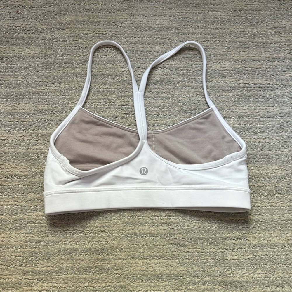 Lululemon white Flow Y bra